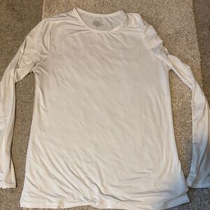 Classic White Long Sleeve Tee for ladies
